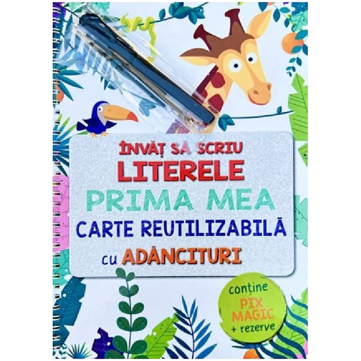 Invat sa scriu literele - carte reutilizabila cu adancituri