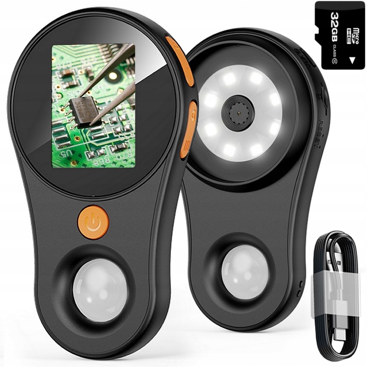 Benetech digitális nagyító, 2" IPS képernyő, 500x nagyítás, LED, 2Mpx