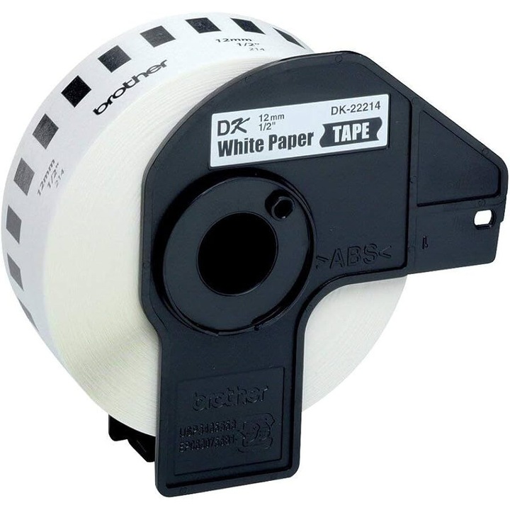 Tekercs ragasztószalag DK 22214 12 mm X 30, 48 m fehér kompatibilis Brother P-Touch QL 1000 sorozat / QL 1050 / QL 1050 N / QL 1060 N / QL 500 / QL 500 BS / QL 556 / QL 556 / QL 556 / QL 570 / QL 580 QL 650 TD / QL 700 / QL 710 W / QL 720 NW