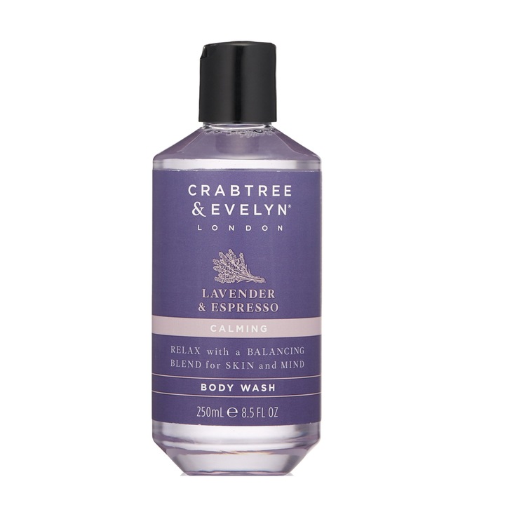 Crabtree & Evelyn nyugtató tusfürdő, levendula és eszpresszó, 250 ml