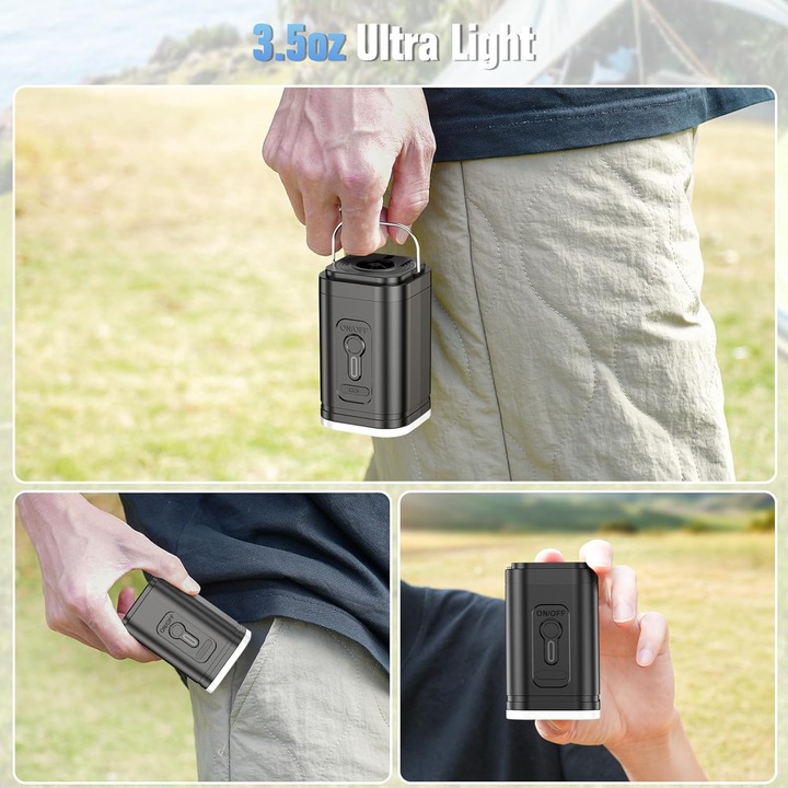 Pompa de aer electrica, Bedee, Usor si portabil, pentru umflat/dezumflat saltele, Lanterna LED, Reincarcabil USB, Multifunctionala, cu 5 duze, potrivit pentru pomparea/desumflarea piscinelor, barcilor cu vasle, campingurilor si colacelor de inot, Negru