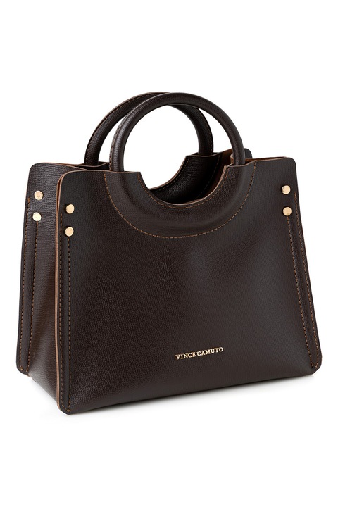 Vince Camuto, Keresztpántos műbőr táska, Sötétbarna