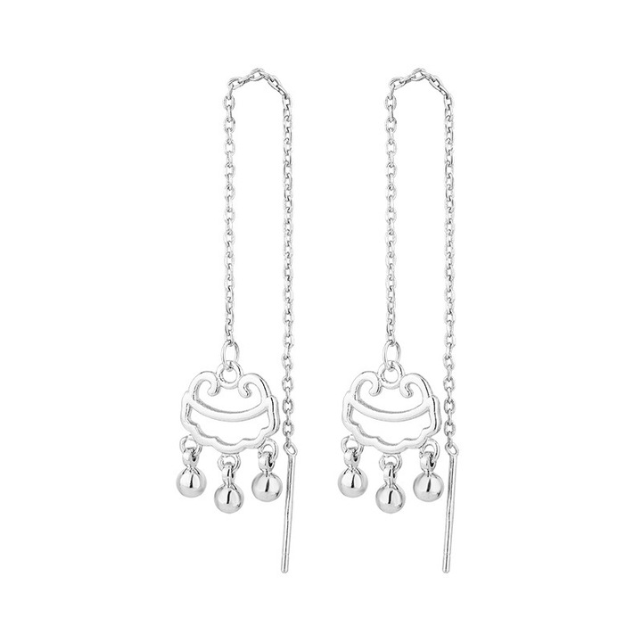 HYTIREBY fülbevaló, hosszú lánc, ezüst