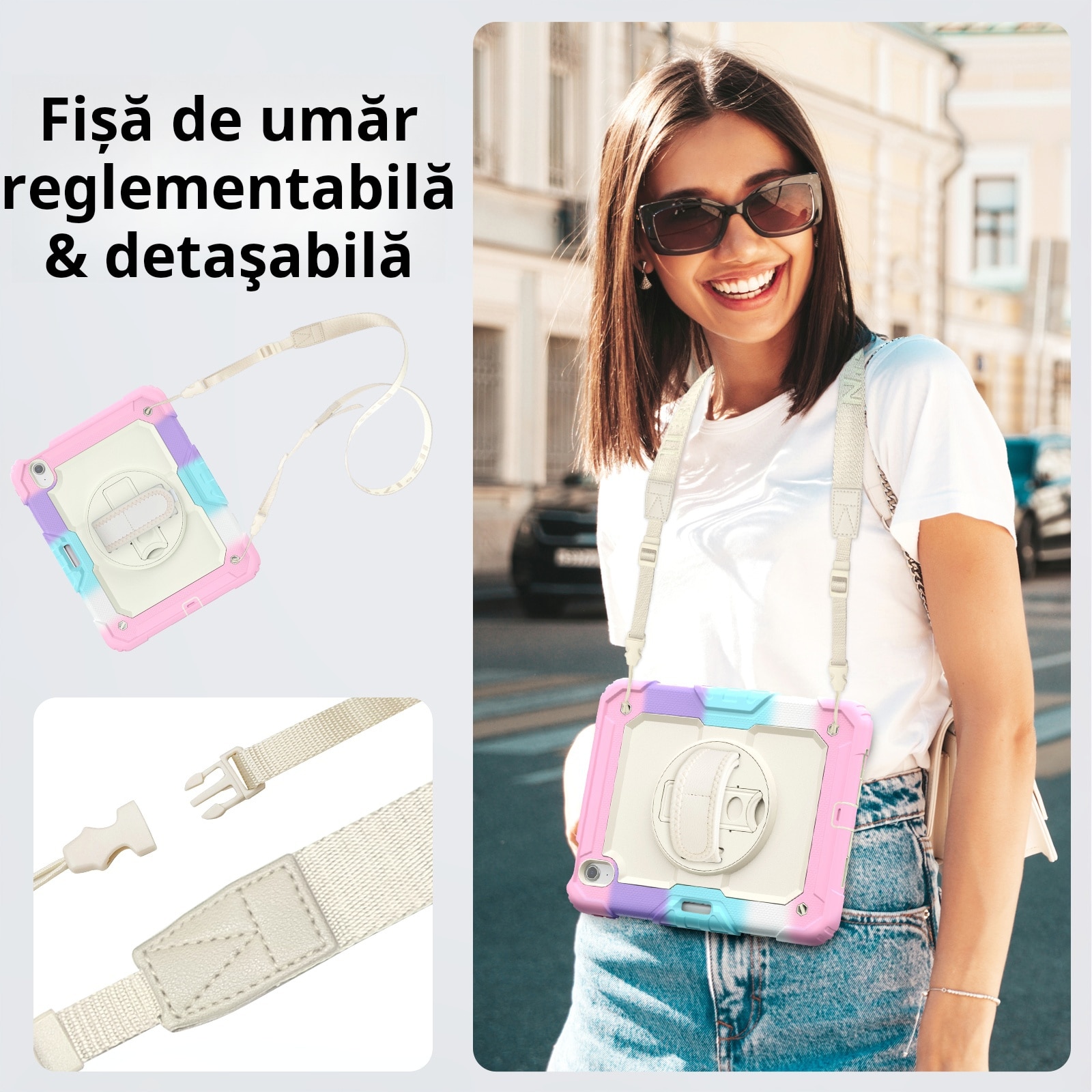 Husa Pentru iPad Air 11 inchi 2024 M2 (Air a Sasea Generatie), Cu Stilou Optic Universal (Nereincarcabil), Carcasa De Protectie Rezistenta La Soc, Rezistenta La Soc, Roz
