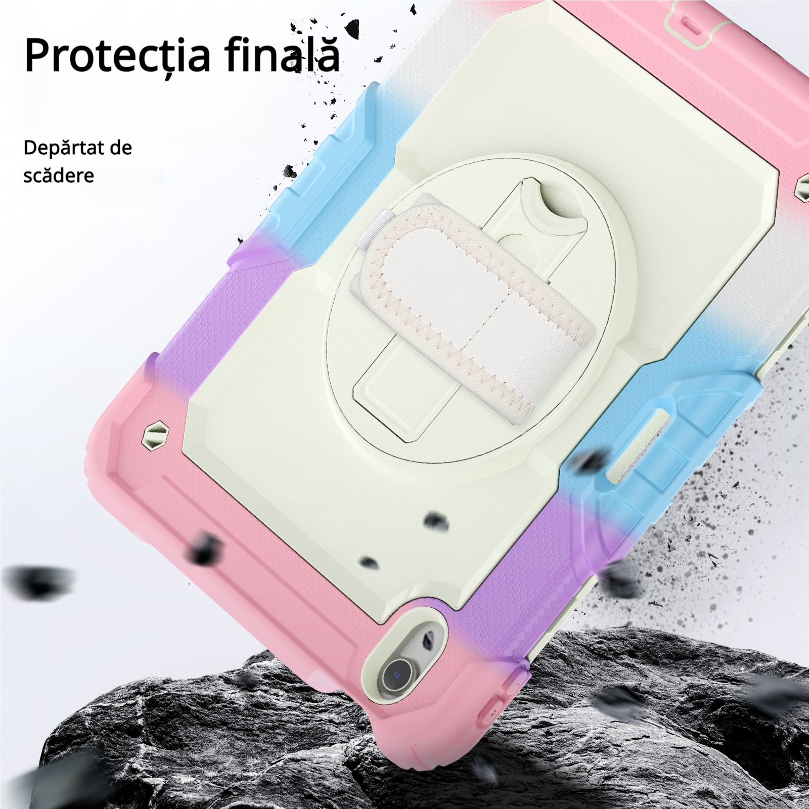 Husa Pentru iPad Air 11 inchi 2024 M2 (Air a Sasea Generatie), Cu Stilou Optic Universal (Nereincarcabil), Carcasa De Protectie Rezistenta La Soc, Rezistenta La Soc, Roz