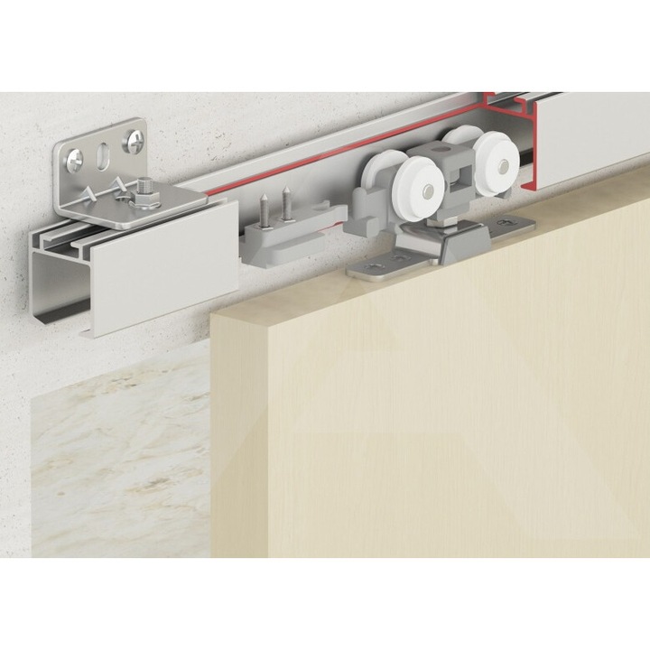 Комплект плъзгащи релси за дървени врати, дължина на релсата 2м, тегло 51кг