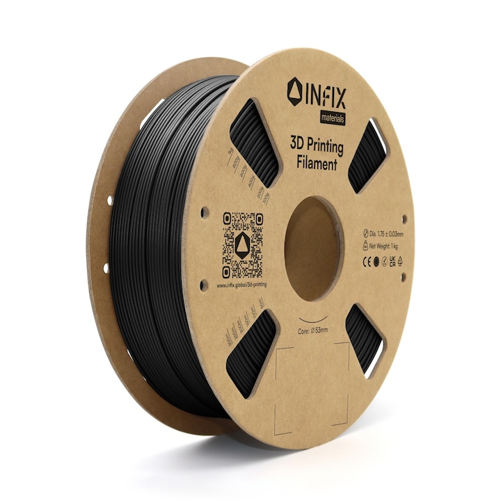 Filament 3D PETG Easy to Print INFIX, 1,75 mm 1 kg, 220 - 260 °C, Negru
