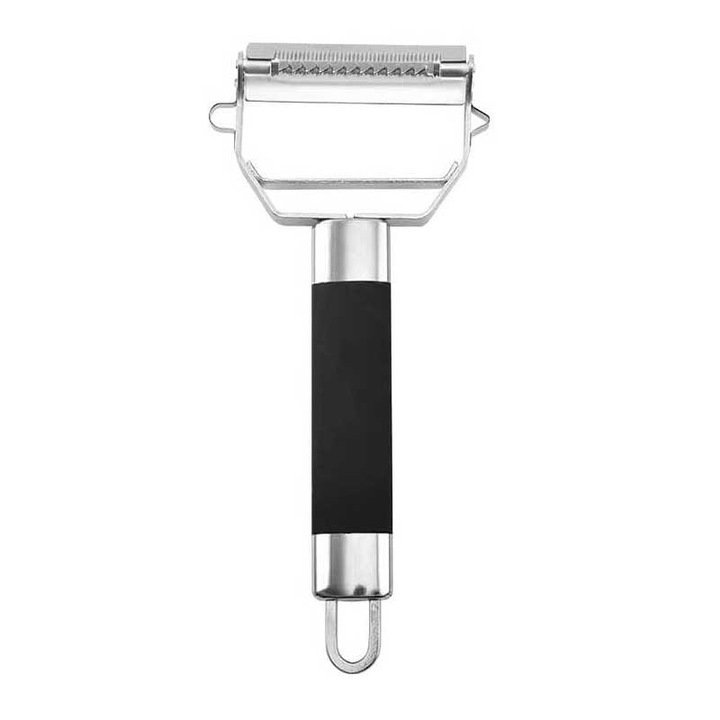 Curatator multifunctional pentru legume si fructe, negru, 17x8.5cm