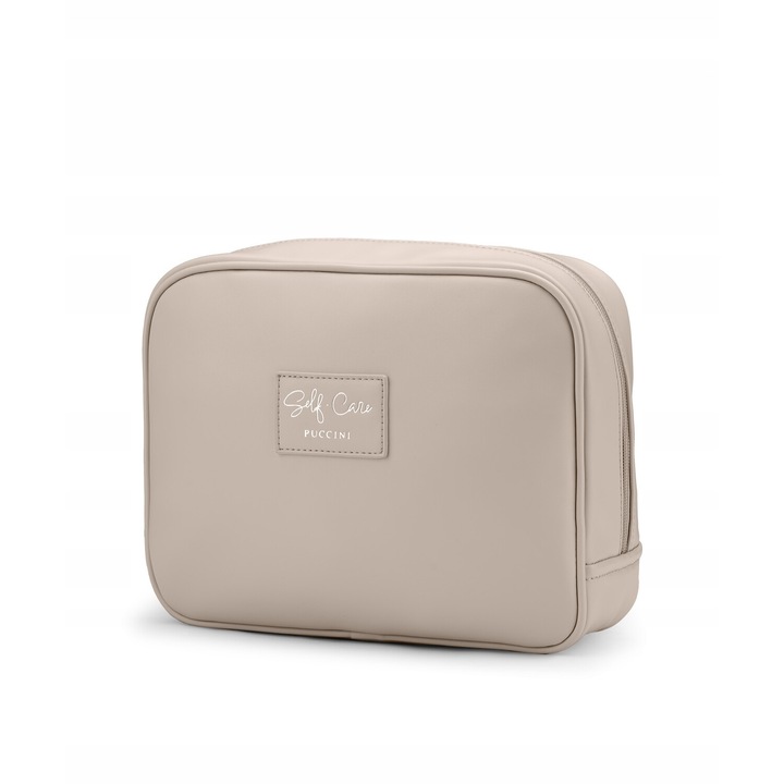 Portfard mare, Puccini, colectia Self Care, ecopiele, bej