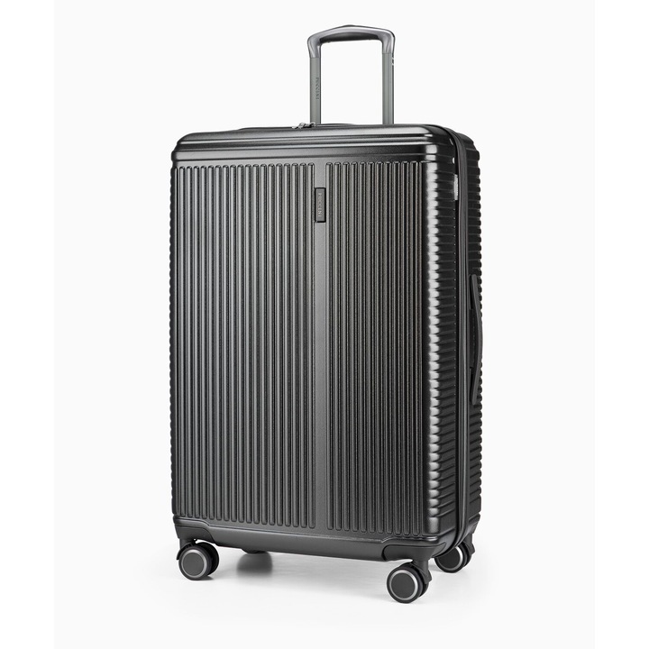 Troller de voiaj Puccini Geneva, policarbonat, 2 compartimente, gri antracit