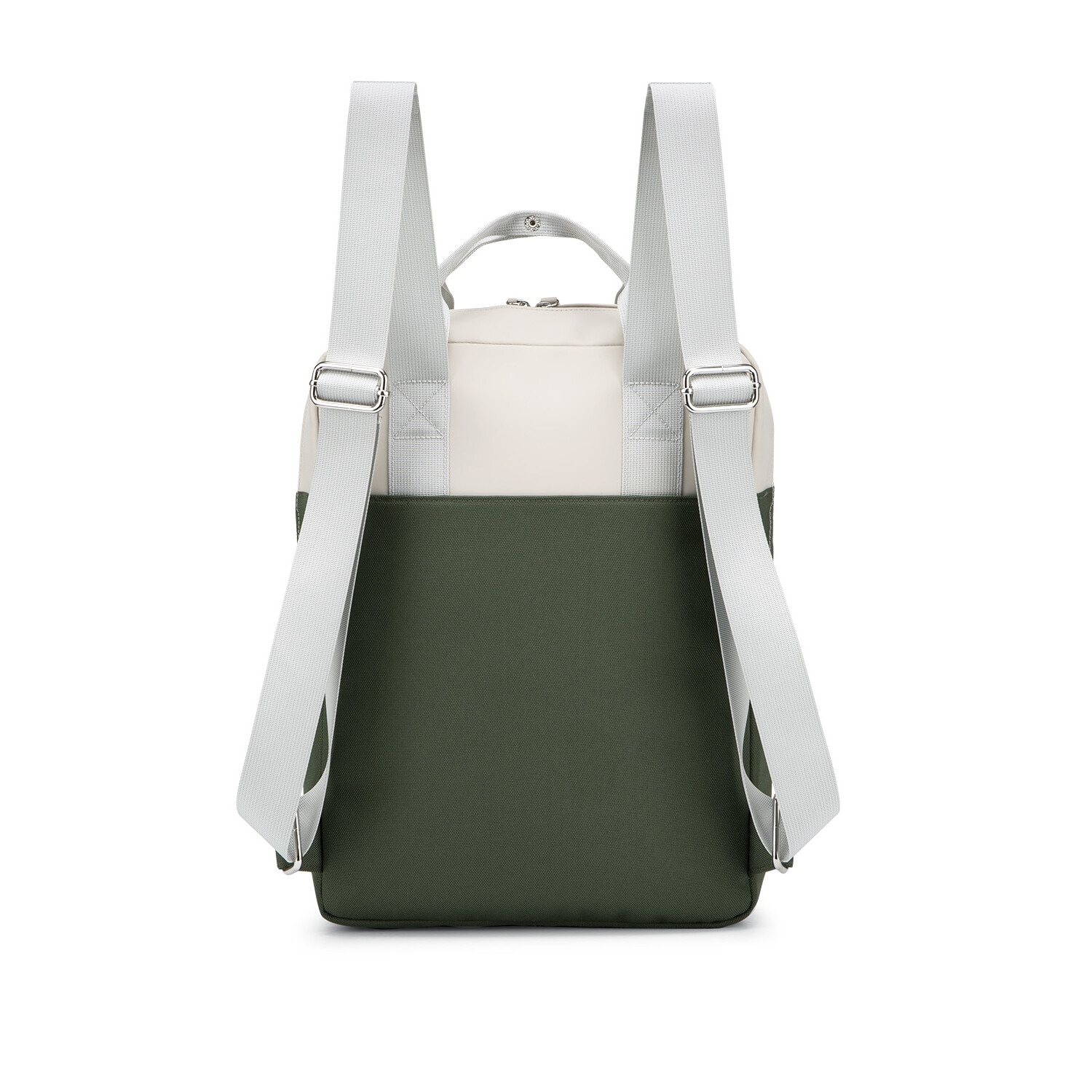 Rucsac urban Puccini, compartiment laptop 15'', piele ecologica, verde inchis