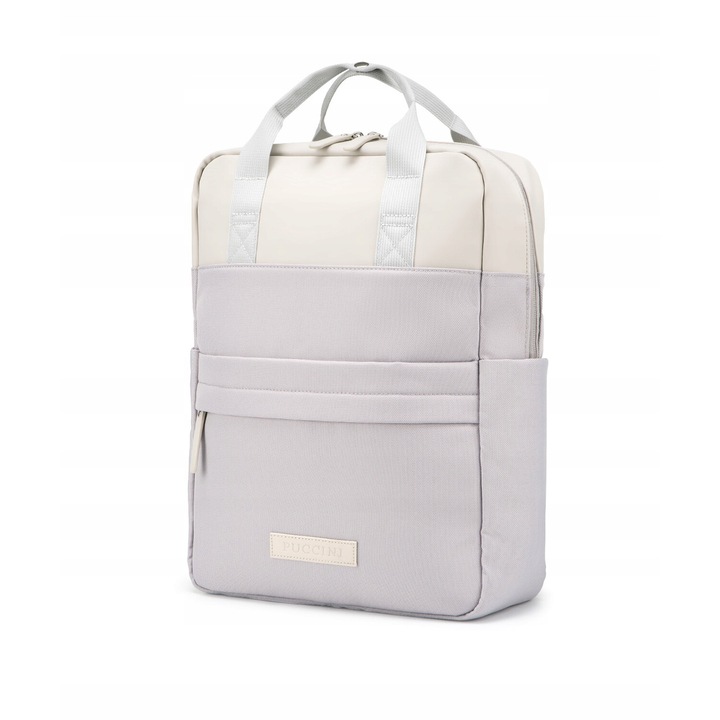 Rucsac urban Puccini, compartiment laptop 15'', lila, piele ecologica
