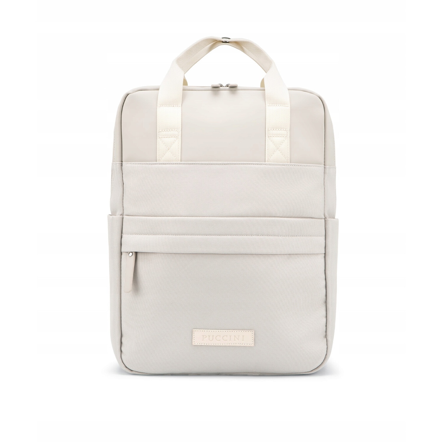Rucsac urban Puccini, compartiment laptop 15'', bej