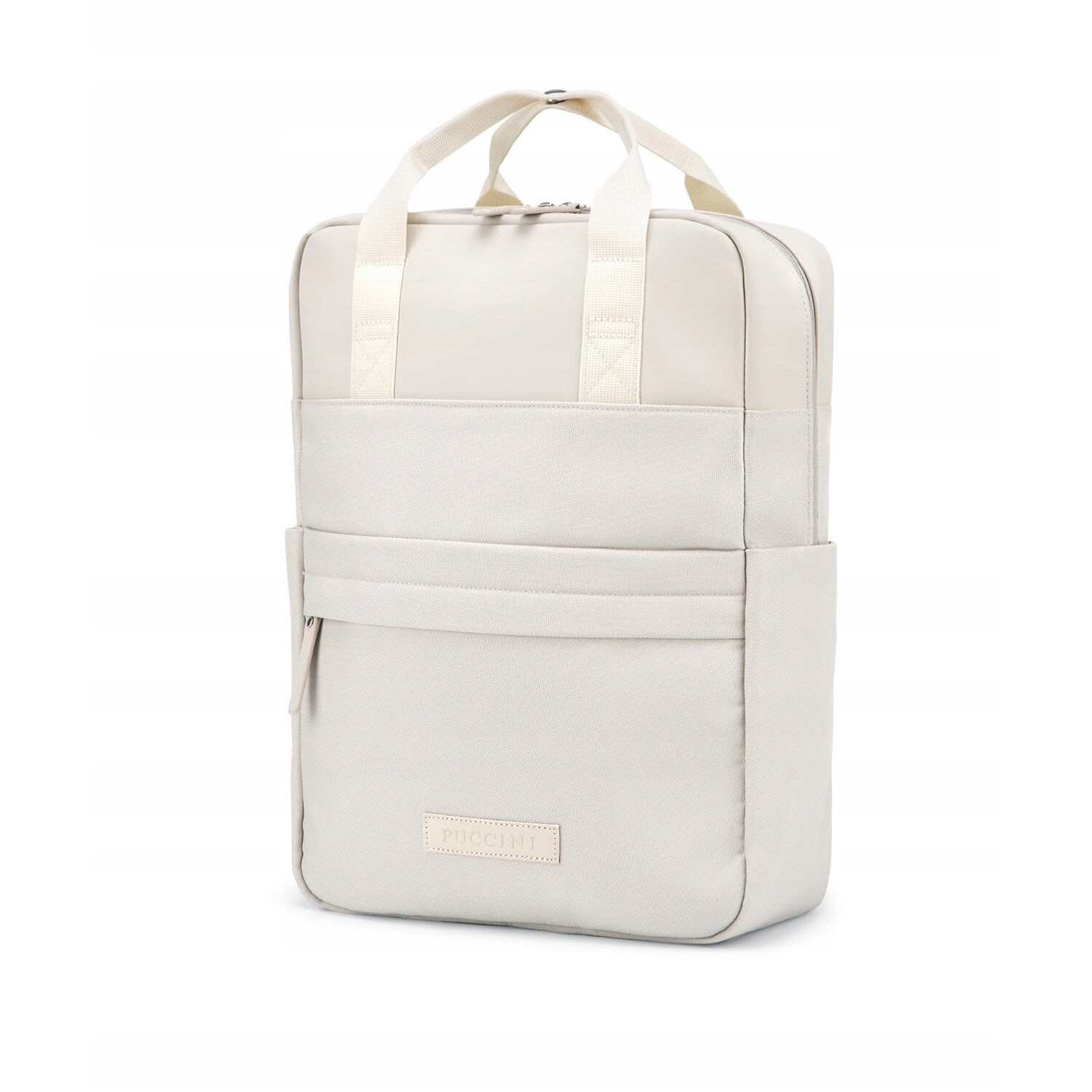 Rucsac urban Puccini, compartiment laptop 15'', bej