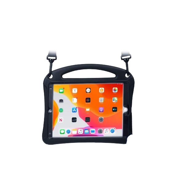 Husa Bam Bino pentru iPad 10.5 inch, ideala pentru copii, cu curea de umar, negru