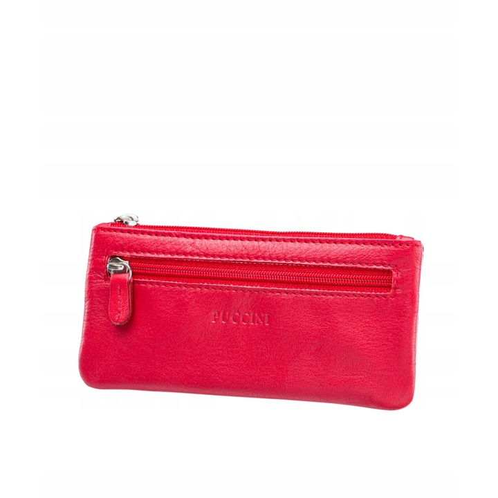 Etui pentru chei Puccini, piele naturala, rosu