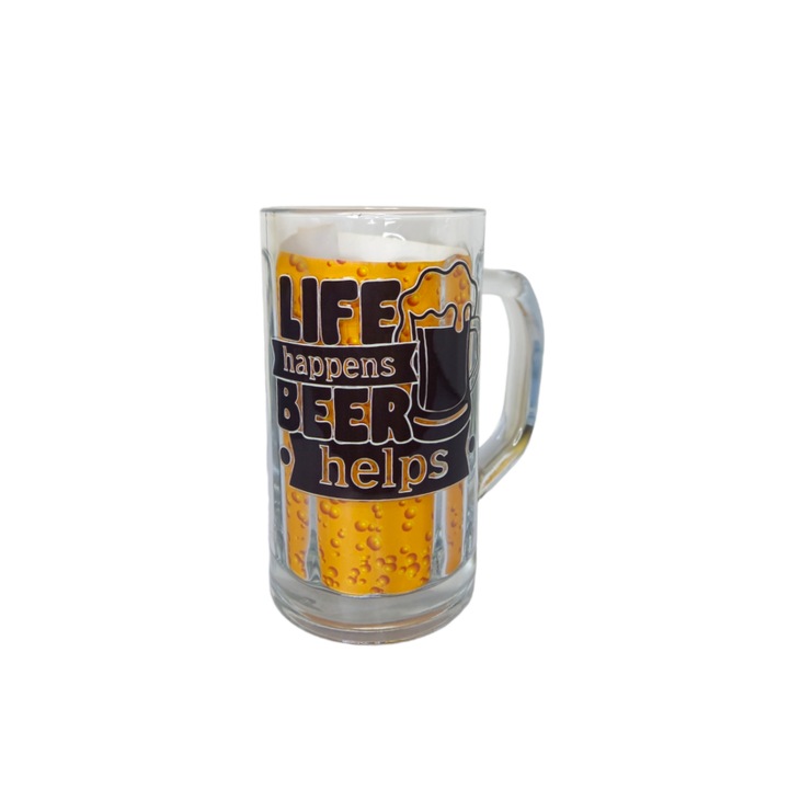 Halba bere in cutie - Life happens, beer helps
