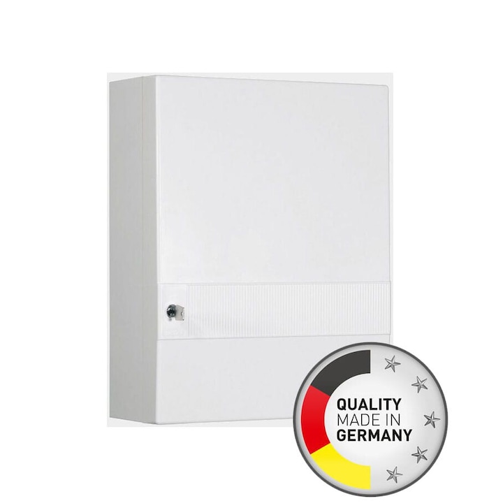 Cabinet medical, JOKEY, Cu incuietoare, De inalta calitate, Plastic, Mat, 45x35x15 cm, Fara oglinda, Alb