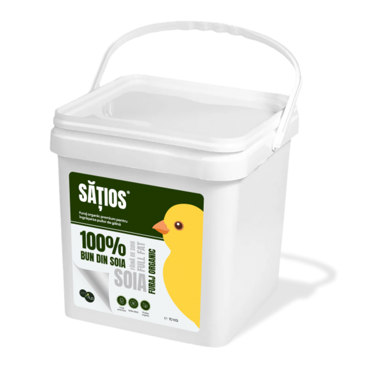 Satios, furaj organic premium pentru ingrasare pui de gaina, 10 kg