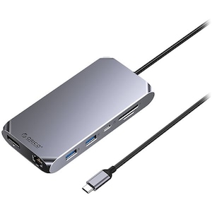Statie de andocare Orico XCR-X33-GY-BP, 12in1, USB3.0 Type-C, gri, 131.3x64x18mm