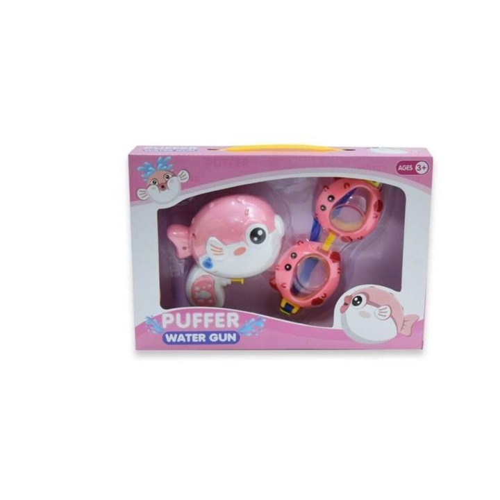 Gömbhal alakú vízipisztoly +szemüveg, rózsaszín