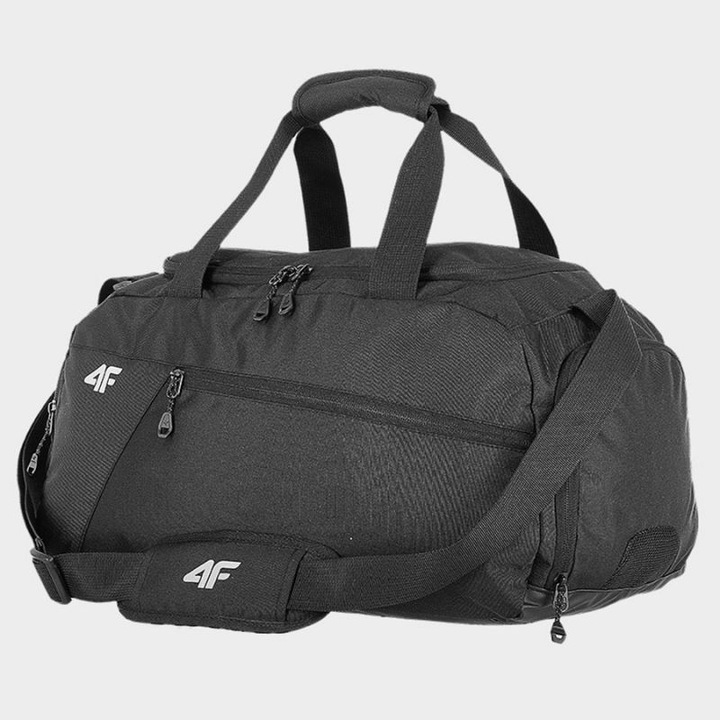 Geanta sport 4F, unisex, poliester, gri, 47x24x25cm, set de buzunare