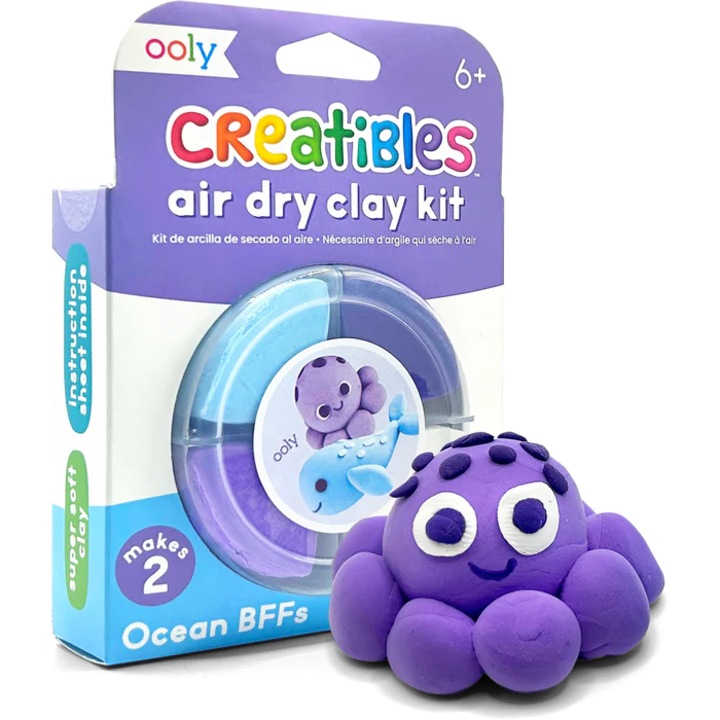 Пластилин за сушене на въздух - Ocean, Creatibles, DIY комплект 4 цвята