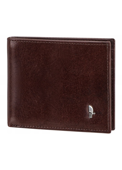 Portofel barbatesc Puccini Rome, piele naturala, maro, RFID