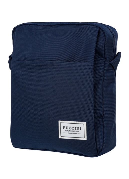 Geanta barbateasca Puccini Vibe Collection, poliester, navy, reglabil