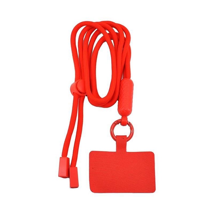 Univerzális kábel, Lanyard, bármilyen telefonmodellhez kompatibilis, piros
