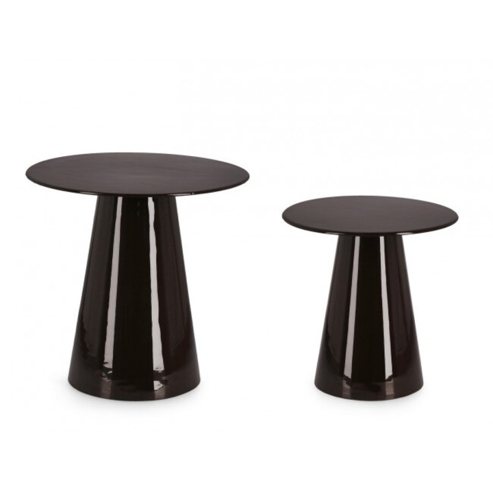 Комплект от 2 маси Salema 40x39 см, 50x50 см, стомана, черни