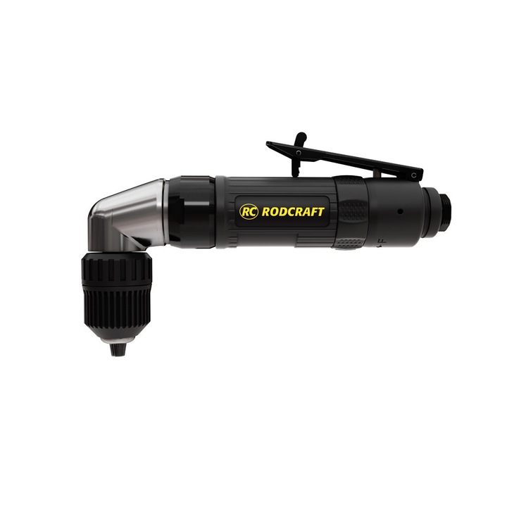 Masina de gaurit unghiulara, pneumatica, priza aer 1/4", mandrina cu eliberare rapida, diametru burghiu 10mm, putere 300W, Rodcraft RC4660