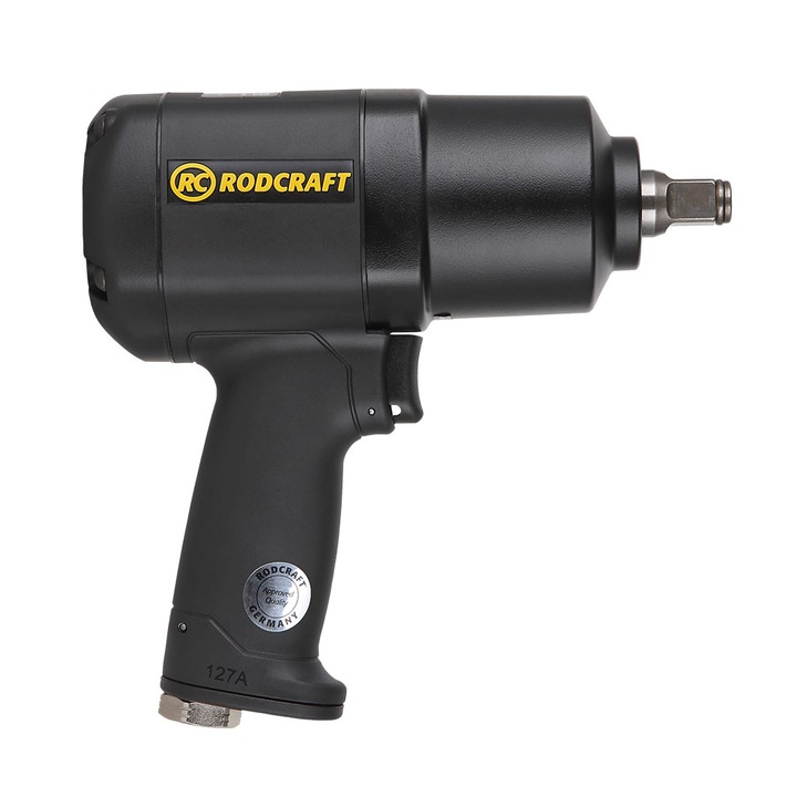 Masina de insurubat cu impact, pneumatica, tip pistol, cap patrat 1/2", priza aer 1/4", cuplu maxim 900Nm, Rodcraft RC2268