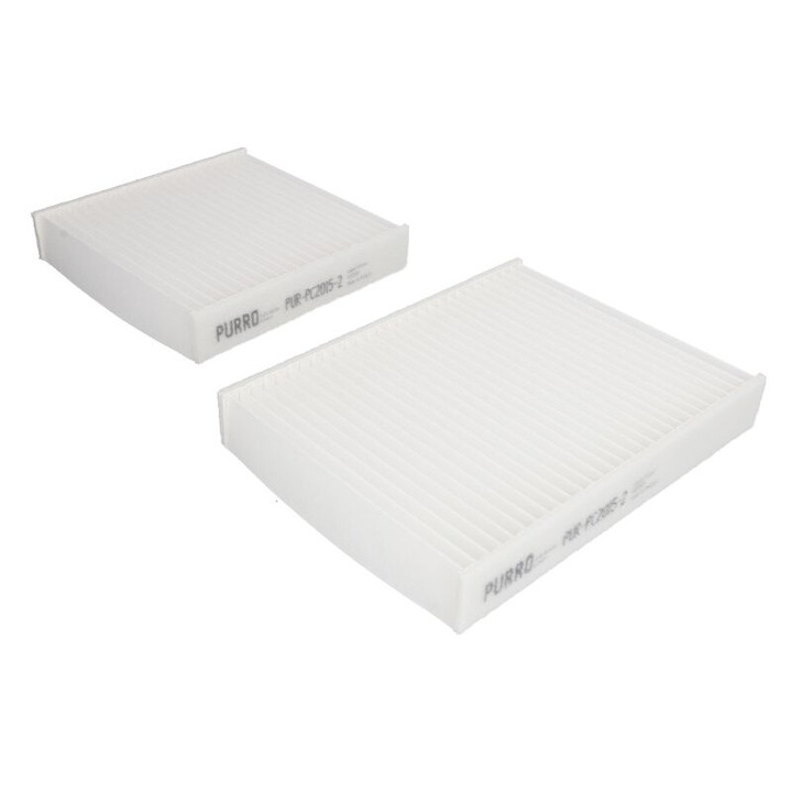 2 db PURRO kabinszűrő készlet, Citroen C3 / C3 Origin III, C3 II, C4 Cactus, Ds3 kompatibilis