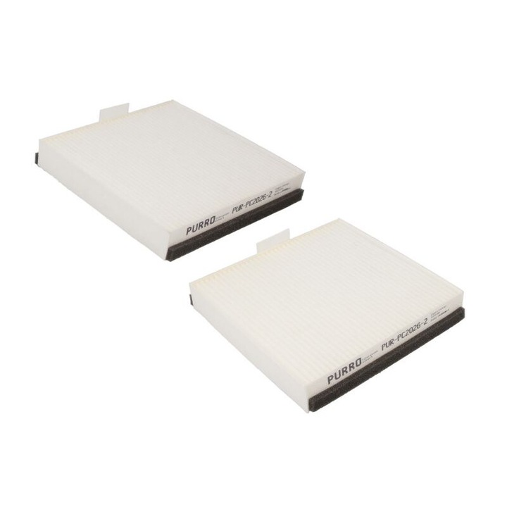 2 db PURRO utastérszűrő készlet, amely kompatibilis a Renault Avantime, Espace II, Espace III, Megane I, Megane I Coach modellekkel