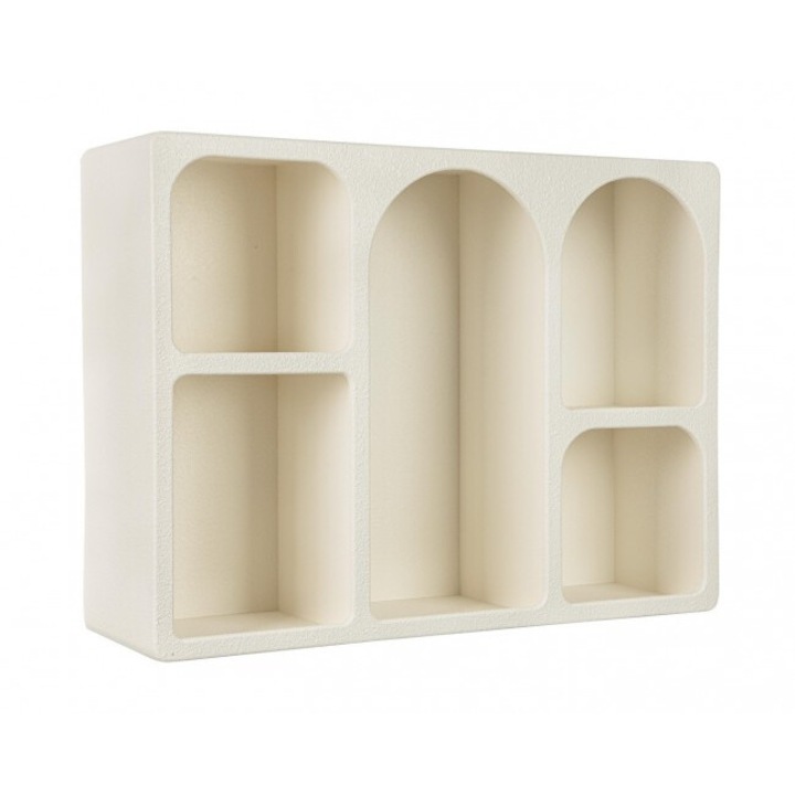 Етажерка, 80х24х60 см, MDF, Кремав/Бял