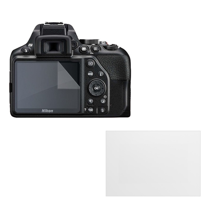 Set protectie compatibil cu Nikon Z 5, COMANDO Focus Shield, 1 Folie de Silicon Rezistenta pentru Ecran, Anti-Reflexie, Anti-zgarieturi, Proprietati Regenerabile, Protectie Anti-Amprente, Aplicare usoara, Gri Transparent