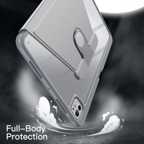 Husa 360 Smart Cover compatibila cu iPad Pro 13" M4/M5 2024/2025, Pencil Slot Rebound, Wake-Sleep, Camera Protection, Gri