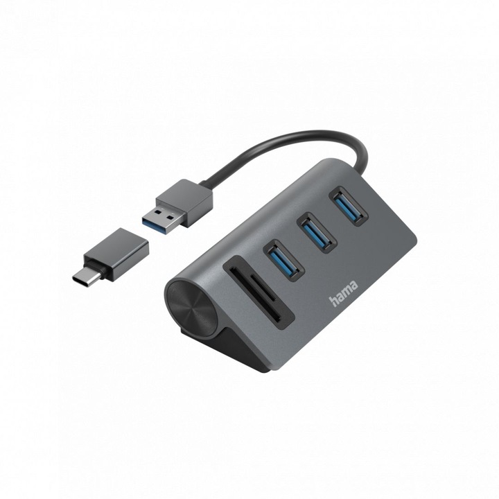Card Reader, Hama, USB 3.2, Negru