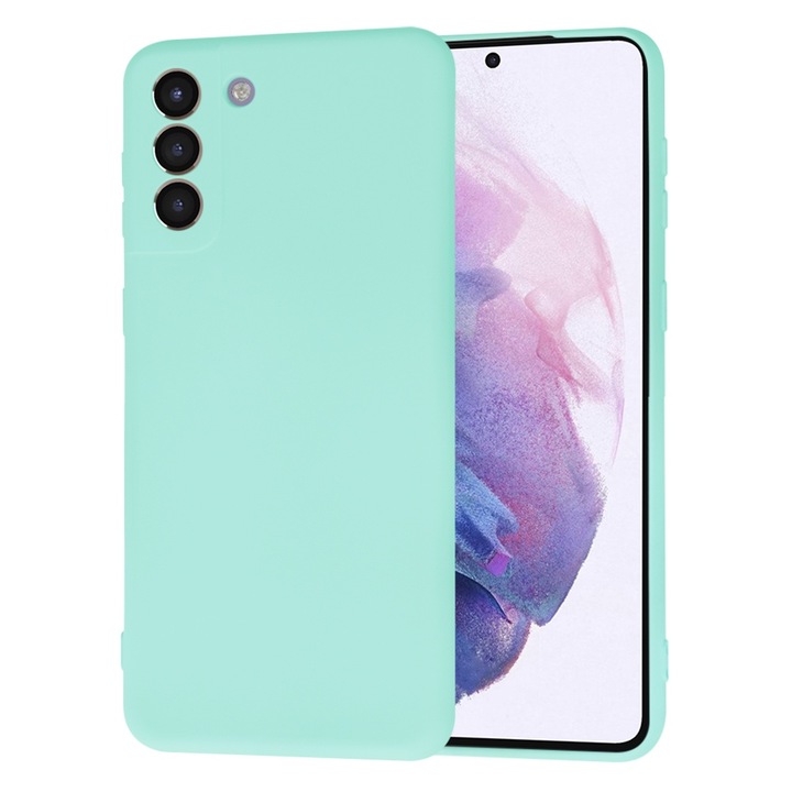 Husa Cu Grad Ridicat de Protectie pentru Samsung Galaxy S21 Plus 5G, Tuds Shield, SoftFlex, V59, Panza, Sea Blue