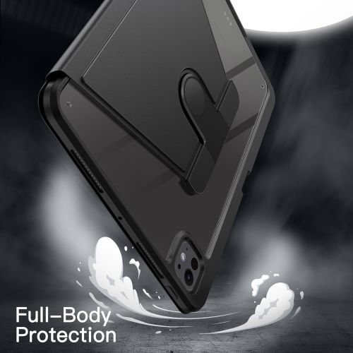 Husa 360 Smart Cover compatibila cu iPad Air 13" 2025/2026, M3/M4, Pencil Slot Rebound, Wake-Sleep, Camera Protection, Negru