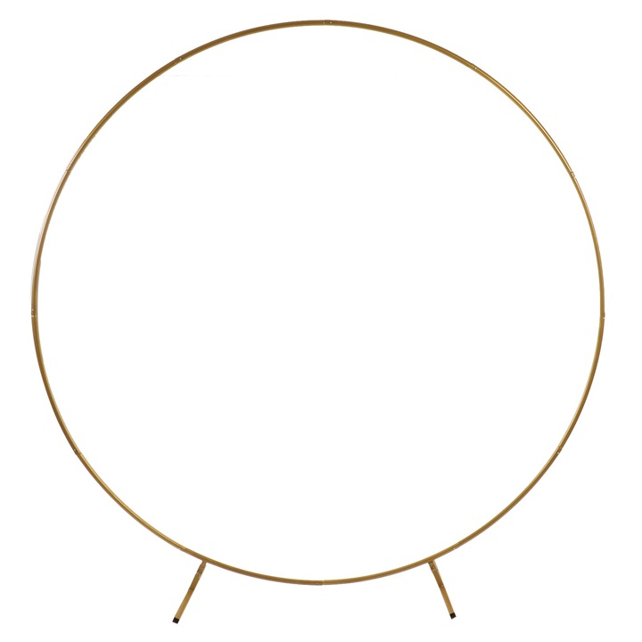 Kerek háttértartó állvány, TNEAYWHE, 2m, fém, arany