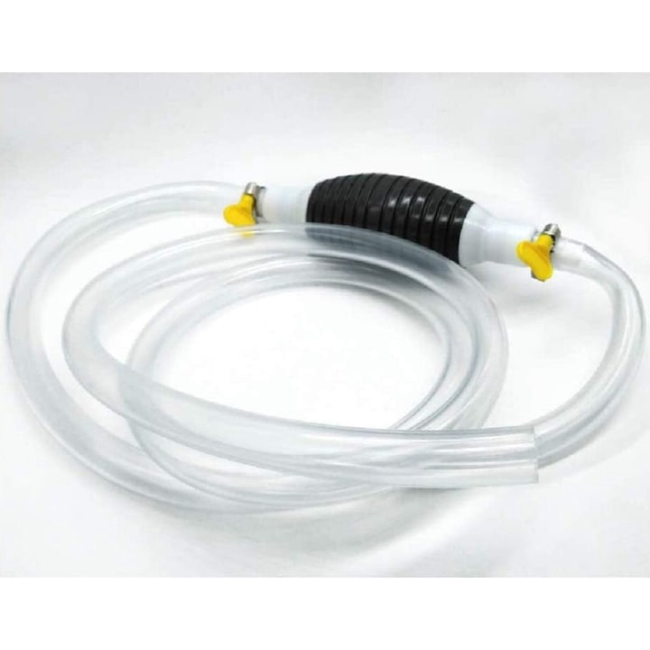 Pompa manuala pentru combustibil Tovbmup, 90cm, alb, cu 2 butoane de prindere, 1 bila de aspiratie