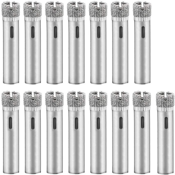 Set burghie diamantate, Enforose, otel carbon, rezistent la coroziune, pentru sticla si placi ceramice, cu sistem de racire