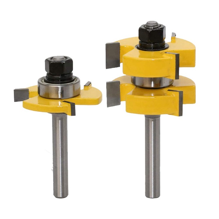 Set de freze pentru lemn Enforose, 2 bucati, corp din otel durabil, usor de depozitat si transportat