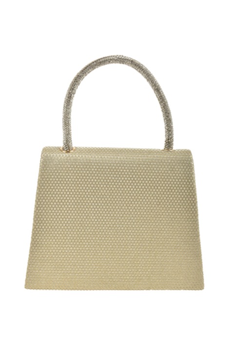 Patrizia Lucchini, Geanta cu maner, clapa si particule stralucitoare, Auriu, Camel