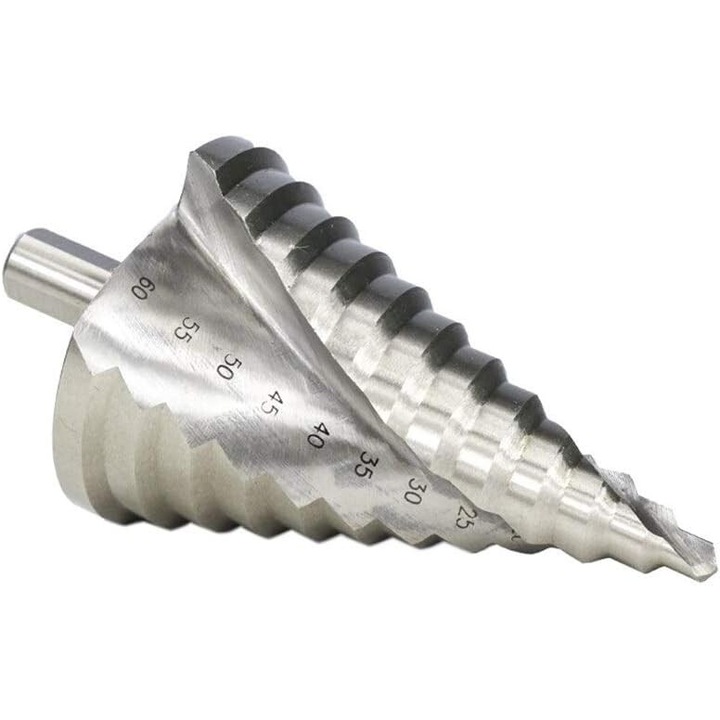 Set burghie HSS 4-32mm si 6-60mm, AMRINUGL, din otel, acoperire titan, suport rotund