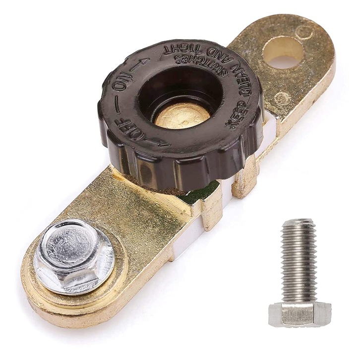 Autós oldalsó akkumulátor-leválasztó kapcsoló, 6V/12V/24V, lopásgátló