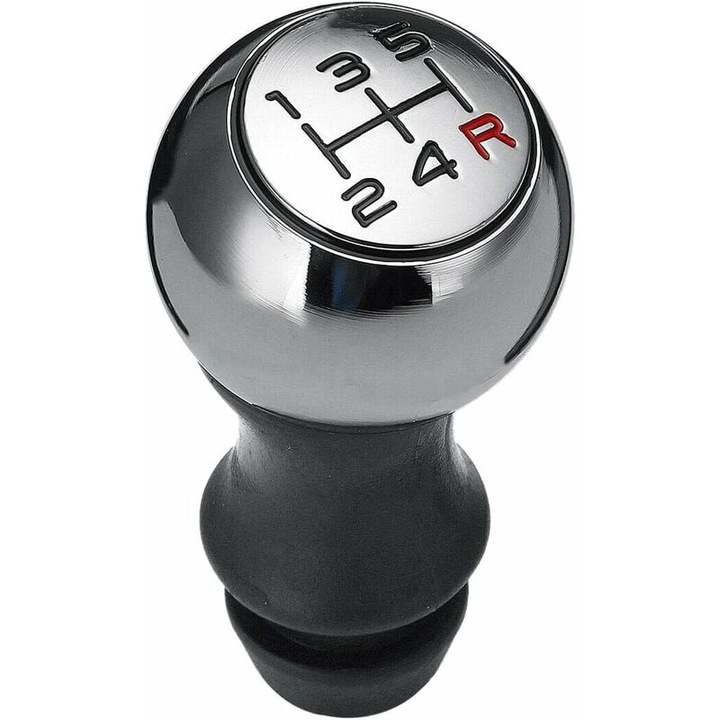 Alumínium 5 sebességes sebességváltó gomb, piros R sebességváltó gomb, autó sebességváltó, kompatibilis 106/ 206 /207/ 207 /301/306 307 406/ 407/408 508//605/807/0 fekete/207/0