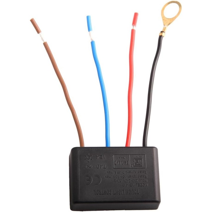 4-жилен сензорен димер за лампа с нажежаема жичка 15W-80W 230V-240V 50Hz, 3 нива на яркост